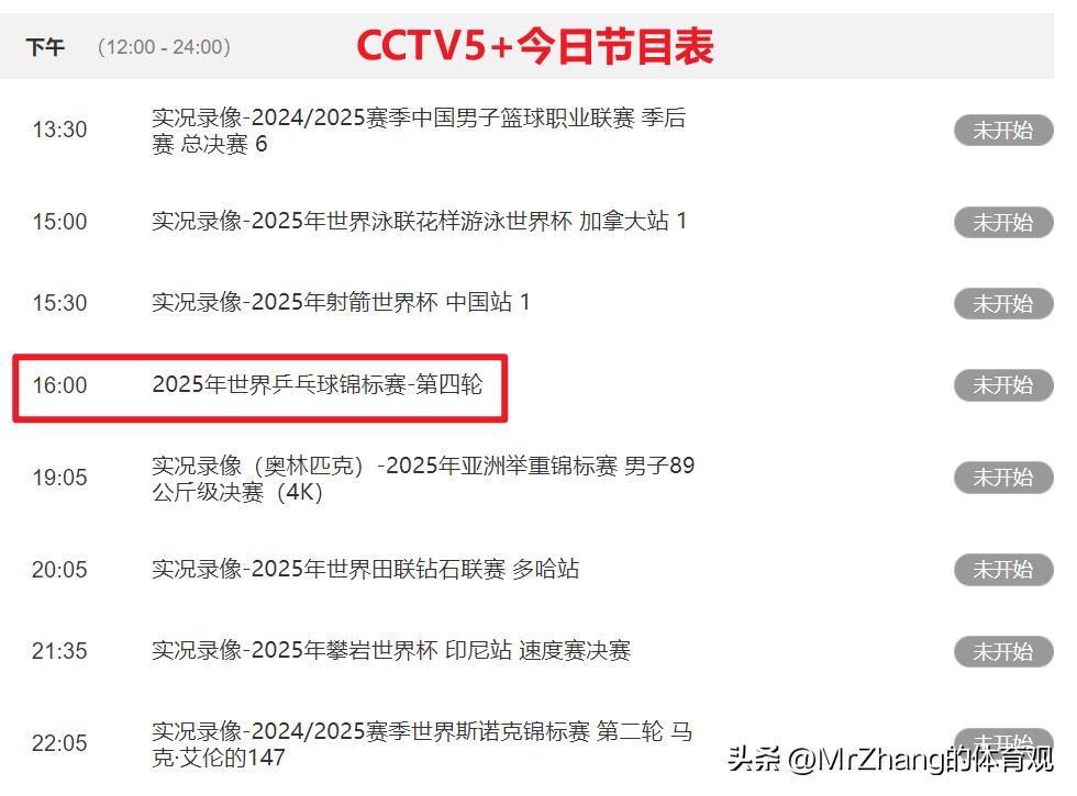 央视直播国乒冲刺世锦赛8强! CCTV5今晚黄金时间, CCTV5+完整节目表(图6)