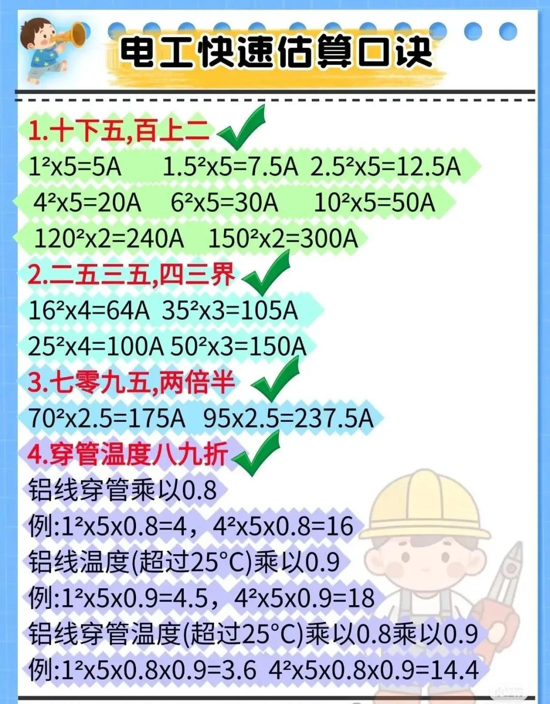 各种电工公式、口诀、技巧维修小技巧(图9)
